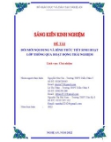 Sáng kiến kinh nghiệm THPT: Đổi mới nội dung và hình thức tiết sinh hoạt lớp thông qua hoạt động trải nghiệm