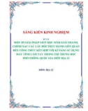 Sáng kiến kinh nghiệm THPT: Một số giải pháp giúp học sinh giải nhanh, chính xác các câu hỏi thực hành liên quan đến công thức kết hợp với kĩ năng sử dụng máy tính cầm tay trong thi trung học phổ thông Quốc gia môn Địa lí