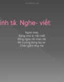 Giáo án điện tử môn Tiếng Việt lớp 3 - Tuần 23: Chính tả Nghe nhạc