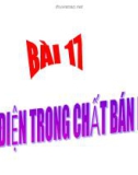 Bài giảng Vật lí 11 - Bài 17: Dòng điện trong chất bán dẫn