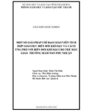 Sáng kiến kinh nghiệm Mầm non: Một số giải pháp chỉ đạo giáo viên tích hợp giáo dục biến đổi khí hậu và cách ứng phó với biến đổi khí hậu cho trẻ mẫu giáo trường mầm non Phú Nhuận