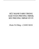 Sức mạnh table trong giải toán phương trình, bất phương trình vô tỷ