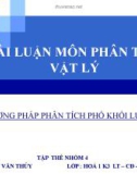 Bài luận môn phân tích vật lý - Phương pháp phân tích phổ khối lượng