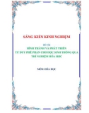 Sáng kiến kinh nghiệm THPT: Hình thành và phát triển tư duy phê phán cho học sinh thông qua thí nghiệm hóa học