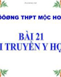 Giáo án điện tử môn sinh học: Sinh học lớp 12- Bài 21- Di truyền y học