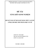 Sáng kiến kinh nghiệm THCS: Rèn kỹ năng sử dụng bất đẳng thức Cauchy (Côsi) cho học sinh Trung học cơ sở