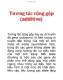 Tương tác cộng gộp (additive)