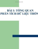 Bài giảng Bài 1: Tổng quan về phân tích dữ liệu thống kê