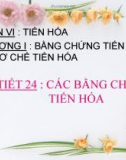 Giáo án điện tử môn sinh học: Sinh học lớp 12- Các bằng chứng tiến hóa của thế giới