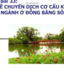 Bài giảng Địa lí lớp 12 - Bài 33: Vấn đề chuyển dịch cơ cấu kinh tế theo ngành ở đồng bằng sông Hồng