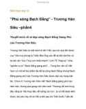 Kiến thức lớp 10 Phú sông Bạch Đằng - Trương Hán Siêu –thuyết minh về tác phẩm