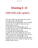 Chương 2 : tt CẢM ỨNG (trắc nghiệm)