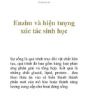 Enzim và hiện tượng xúc tác sinh học