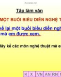 Giáo án điện tử môn Tiếng Việt lớp 3 - Tuần 23: Tập làm văn Kể lại một buổi biểu diễn nghệ thuật