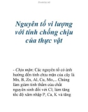 Nguyên tố vi lượng với tính chống chịu của thực vật