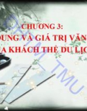 Bài giảng Văn hóa du lịch: Chương 3 - ĐH Thương Mại