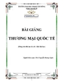 Bài giảng Thương mại quốc tế - ĐH Phạm Văn Đồng