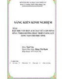 Sáng kiến kinh nghiệm THPT: Dạy học văn bản Ai đã đặt tên cho dòng sông? theo hướng phát triển năng lực sáng tạo cho học sinh