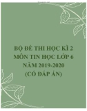 Bộ đề thi học kì 2 môn Tin học lớp 6 năm 2019-2020 (Có đáp án)