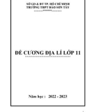 Đề cương ôn tập môn Địa lí lớp 11 năm 2022-2023 - Trường THPT Đào Sơn Tây