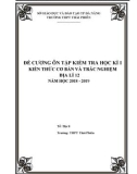 Đề cương ôn tập học kì 1 môn Địa lí 12 năm 2018-2019 - Trường THPT Thái Phiên