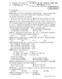 Đề thi thử Đại học môn Hóa năm 2010 - Trường THPT Dân tộc nội trú tỉnh (Mã đề 165)