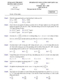 Đề KSCL THPT Quốc gia môn Toán 12 năm 2018 - Trường THPT Lê Xoay