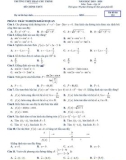 Đề thi học kì 2 môn Toán 10 năm 2019-2020 có đáp án - Trường THPT Phan Chu Trinh