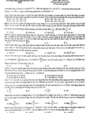 Đề thi thử lần 1 THPT Quốc gia môn Vật lý – Trường THPT chuyên Nguyễn Huệ