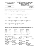 Đề thi tuyển sinh 10 Tiếng Anh - Sở GD&ĐT Đăk Nông năm 2013 (đề 307)