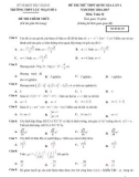 Đề thi thử THPT Quốc gia lần 1 năm học 2016-2017 môn Toán 12 - Trường THPT Lục Ngạn Số 3