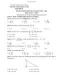 Đề thi học kì 1 môn Toán lớp 8 năm 2023-2024 có đáp án - Trường THCS Bình Đông (Đề tham khảo)