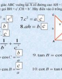 Bài tập hệ thức lượng giác