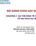 Bài giảng Khoa học dịch vụ: Chương 1 - PGS.TS. Hà Quang Thụy