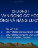 VẬN ĐỘNG CƠ HỌC CÔNG VÀ NĂNG LƯỢNG