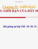 Bài giảng môn Toán - Chương 4 bài 1: Giới hạn của dãy số