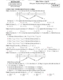 Đề thi HK 1 môn Toán lớp 12 năm 2017 - Sở GD&ĐT Quảng Nam - Mã đề 002
