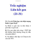 Trắc nghiệm Liên kết gen (21-31)