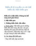 Biến dị di truyền và cơ chế biến dị