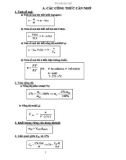 Các công thức cần nhớ về Hóa học