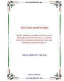 Sáng kiến kinh nghiệm THPT: Phát huy vai trò của các câu lạc bộ trong hoạt động tổ chức Đoàn tại trường THPT chuyên Phan Bội Châu, thành phố Vinh, tỉnh Nghệ An