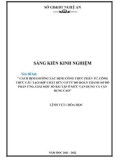 Sáng kiến kinh nghiệm THPT: Cách định hướng xác định công thức phân tử, công thức cấu tạo hợp chất hữu cơ từ đó hoàn thành sơ đồ phản ứng, giải một số bài tập ở mức độ vận dụng và vận dụng cao