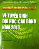 Những điều cần biết về tuyển sinh đại học cao đẳng năm 2013 (Bộ GD&ĐT) - Phần 1