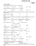 Đề thi học kỳ 1 môn Toán lớp 11 năm học 2017-2018 có đáp án - Trường THPT Đông Hiếu (Mã đề 005)