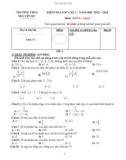 Đề thi giữa học kì 1 môn Toán lớp 6 năm 2022-2023 - Trường THCS Nguyễn Du