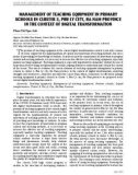 Management of teaching equipment in primary schools in Cluster 3, Phu Ly city, Ha Nam province in the context of digital transformation