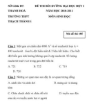 ĐỀ THI BỒI DƯỠNG ĐẠI HỌC ĐỢT I MÔN: SINH HỌC Mã đề thi 185 SỞ GD& ĐT THANH HOÁ TRƯỜNG THPT THẠCH THÀNH 1