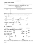Đề thi giữa học kì 2 môn Toán lớp 4 năm 2020-2021 - Trường Tiểu học Hòa Bình 1