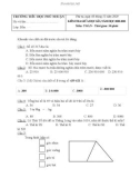 Đề thi giữa học kì 1 môn Toán lớp 4 năm 2020-2021 có đáp án - Trường Tiểu học Phú Nhuận