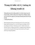 Trang trí nhà với 6 ý tưởng từ khung tranh cũ